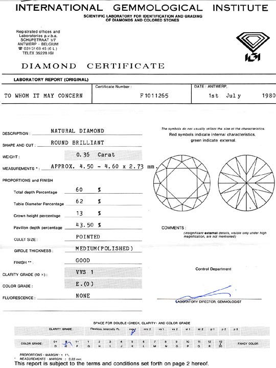 Foto 9 - Diamant 0,36ct Brillant IGI River Hochfeines Weiss VVS1, D6103