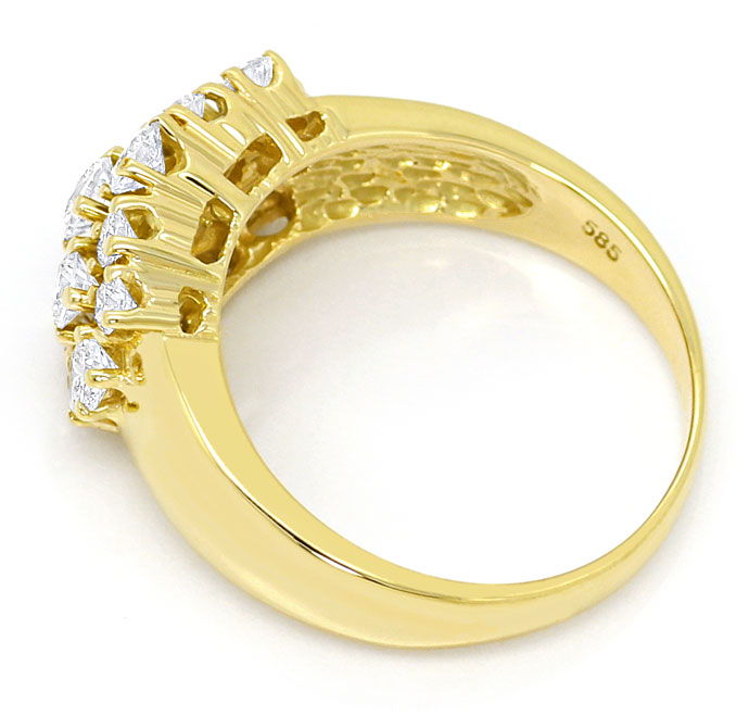 Foto 3 - Eleganter Damen Ring mit 1,04ct Brillanten in Gelbgold, S3416