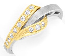 Foto 1 - Designer-Brillant-Diamant-Ring, Gelbgold-Weißgold, S3662