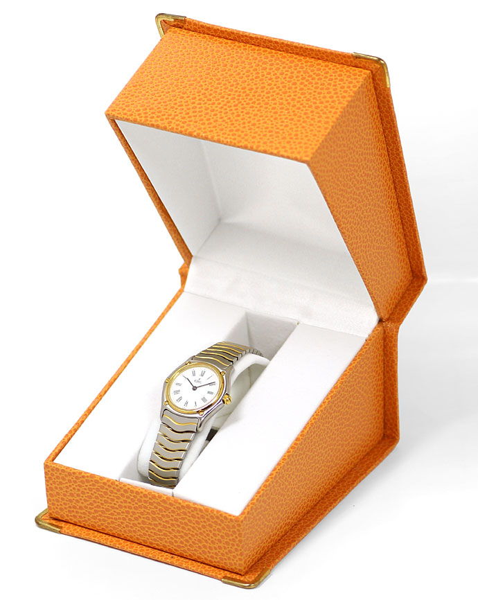 Foto 5 - Ebel Classic Damen-Armbanduhr in Stahl-Gold, Wellenband, U2175